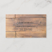 Carpentry tools en Home Icon | Hout Visitekaartje (Achterkant)