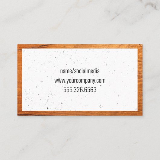 Carpentry tools en Home Icon | Lijst van hout Visitekaartje (Achterkant)