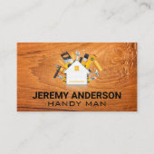 Carpentry-tools en thuisconstructie visitekaartje (Voorkant)