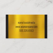 Carpentry Tools Gold Metal Black Trim Visitekaartje (Achterkant)