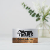 Carpentry Tools Home Logo | houtversiering Visitekaartje (Staand voorkant)