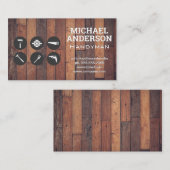 Carpentry-tools | Houten planken Visitekaartje (Voorkant / Achterkant)