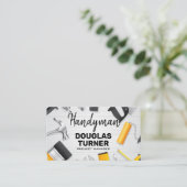 Carpentry tools op tafel visitekaartje (Staand voorkant)