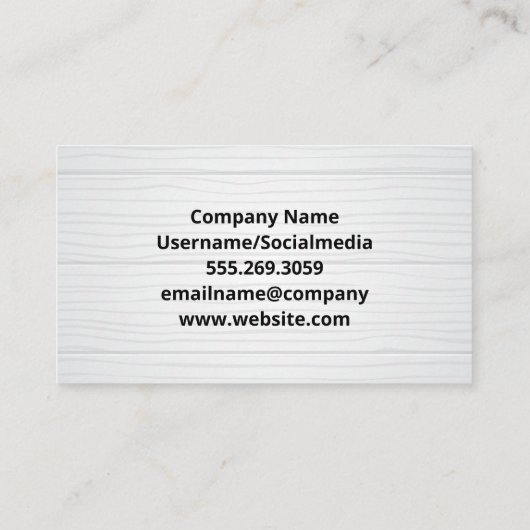 Carpentry tools op tafel visitekaartje (Achterkant)