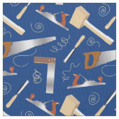 Carpentry Tools Woodworking Toolkit on Blue Stof (Close Up)