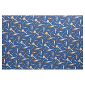 Carpentry Tools Woodworking Toolkit on Blue Stof (Fat Quarter)