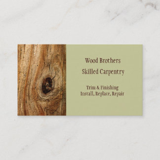 Carpentry Woodwork-sjabloon Visitekaartje