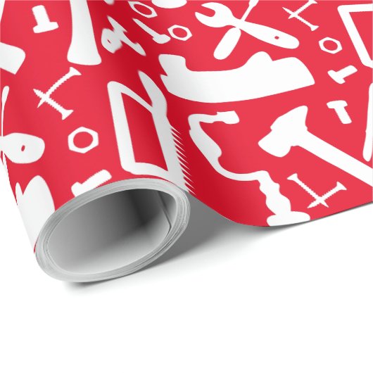 Carpentry Woodwork Tools voor het handelspatroon Cadeaupapier (Rol Hoek)