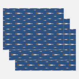 Carpentry Woodworking Saws Pattern Inpakpapier Vel