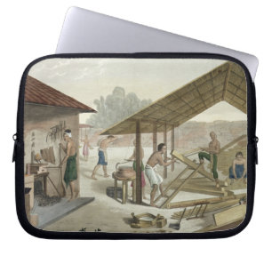 Carpentry Workshop in Kupang, Timor, bord 6 van Laptop Sleeve