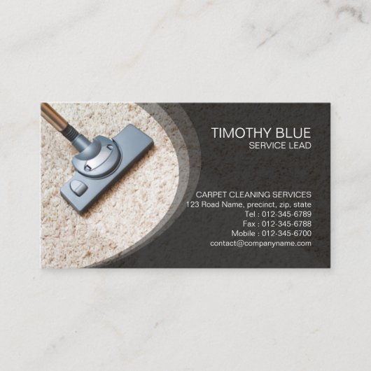 Carpet Cleaning Service Business Card Visitekaartje (Voorkant)