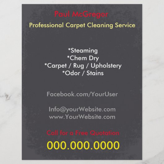 Carpet Cleaning Service Discount Offer Flyer (Achterkant)
