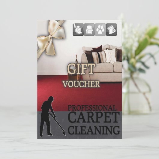 Carpet Cleaning Service Gift Voucher (Staand voorkant)