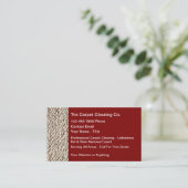 Carpet Cleaning Services With Quote Space Visitekaartje (Staand voorkant)