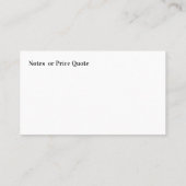 Carpet Cleaning Services With Quote Space Visitekaartje (Achterkant)