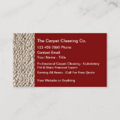 Carpet Cleaning Services With Quote Space Visitekaartje (Voorkant)