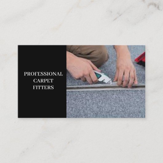 Carpet Fitter Service Professional Visitekaartje (Voorkant)
