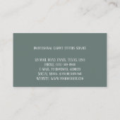 Carpet Fitter Service Professional Visitekaartje (Achterkant)