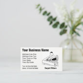 Carpet Fitting Services Cartoon Visitekaartje (Staand voorkant)