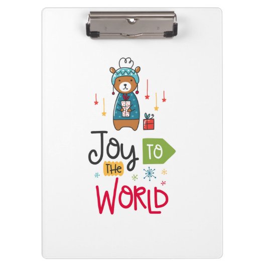 Carpeta de pinza Joy to the World Klembord (Voorkant)