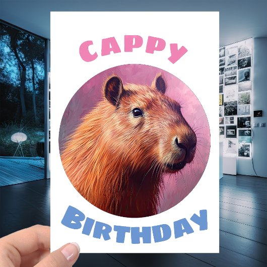Carpincho de Capybara - "Cappy" Gelukkige Verjaard Kaart