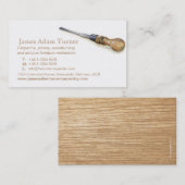 Carpingcarpenter chisel art visitekaartje (Voorkant / Achterkant)