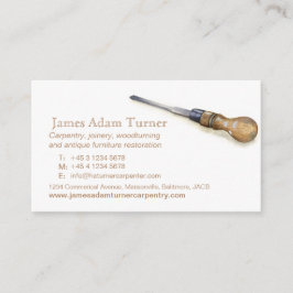 Carpingcarpenter chisel art visitekaartje