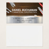 Carpinggereedschappen | Achtergrond hout Visitekaartje (Voorkant /achterkant)