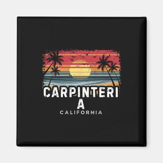 Carpinteria Beach Californië Surfplank Strand Magneet (Voorkant)