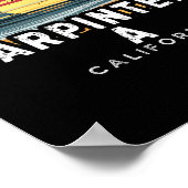 Carpinteria Beach Californië Surfplank Strand  Poster (Hoek)