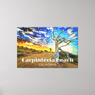 Carpinteria Beach Canvas Afdruk