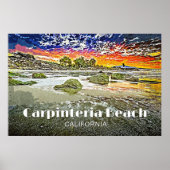 Carpinteria Beach Sunrise Poster (Voorkant)
