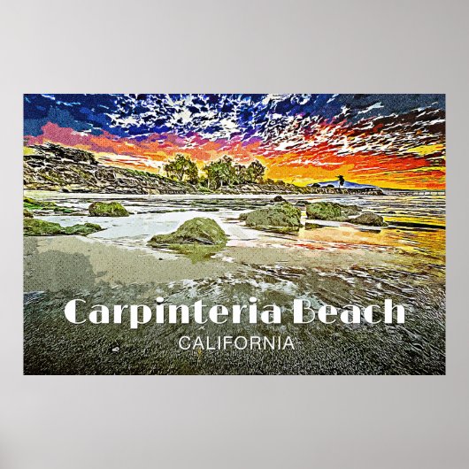 Carpinteria Beach Sunrise Poster (Voorkant)