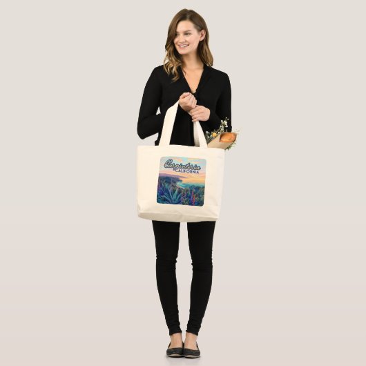 Carpinteria California Santa Barbara Ventura Beach Grote Tote Bag (Voorkant (model))