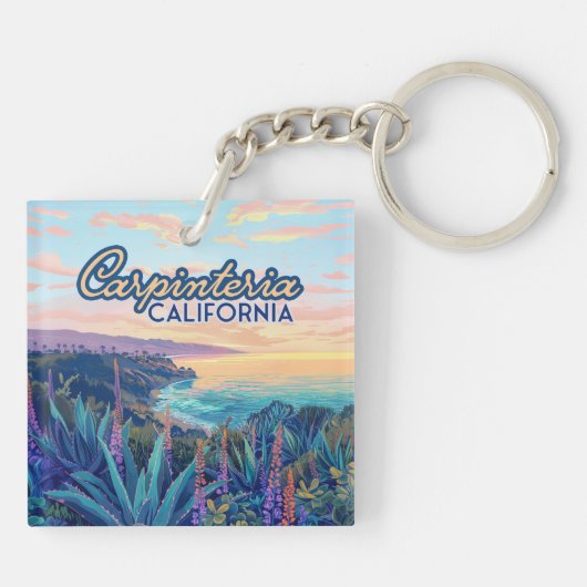 Carpinteria California Santa Barbara Ventura Beach Sleutelhanger (Achterkant)