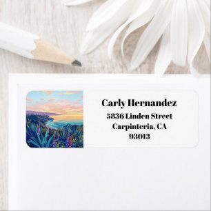 Carpinteria California Ventura-retouradres Etiket