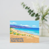 Carpinteria State Beach Californië Briefkaart (Staand voorkant)
