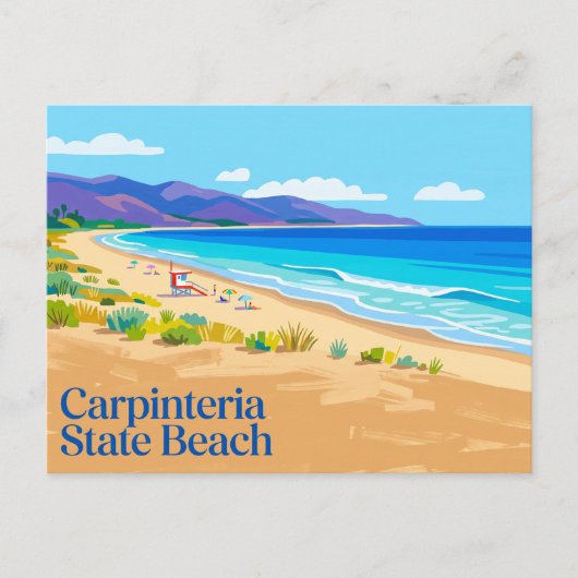 Carpinteria State Beach Californië Briefkaart (Voorkant)