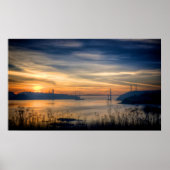 Carquinez Bridge Sunset Poster (Voorkant)