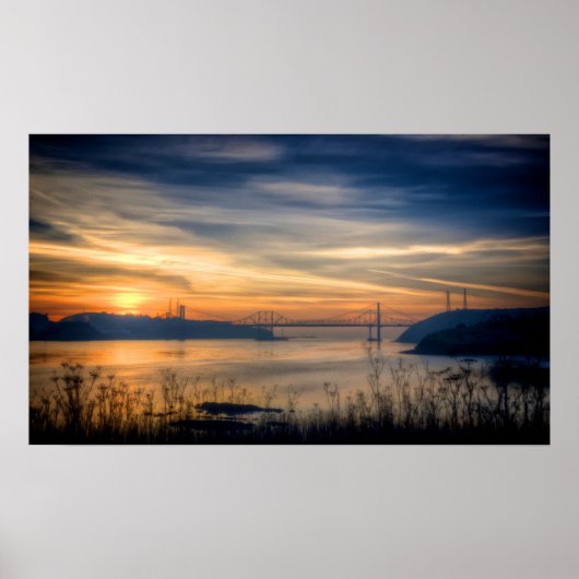 Carquinez Bridge Sunset Poster (Voorkant)