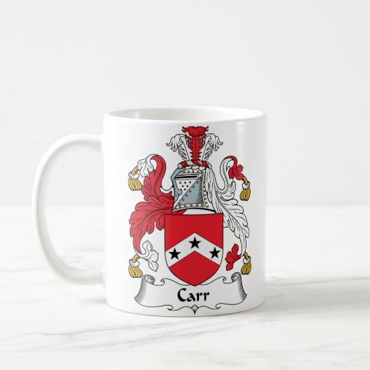 Carr Family Crest Koffiemok (Links)