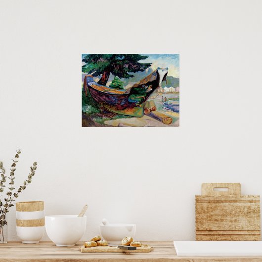 Carr - Native War Canoe 1912 Poster (Keuken)