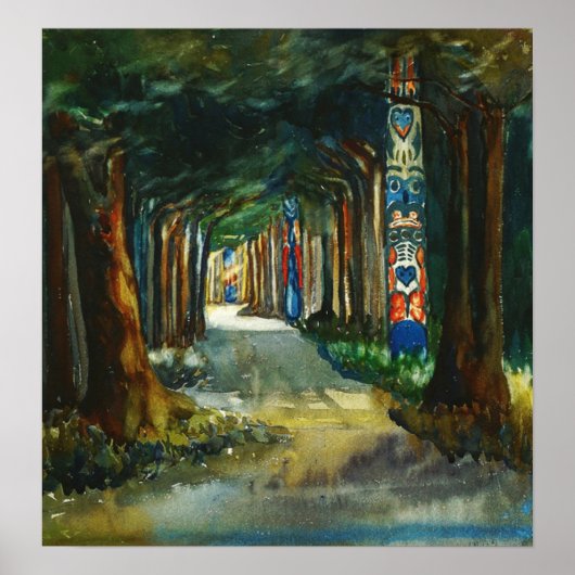 Carr - totem Walk bij sitka 1907 Poster (Voorkant)