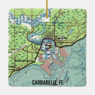 Carrabelle FL  kaart Keramisch Ornament