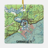 Carrabelle FL  kaart Keramisch Ornament (Voorkant)