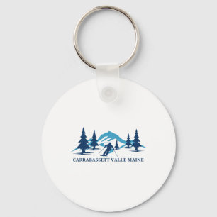 Carrabett Valley Maine Ski Resort Skien Skiër Sleutelhanger