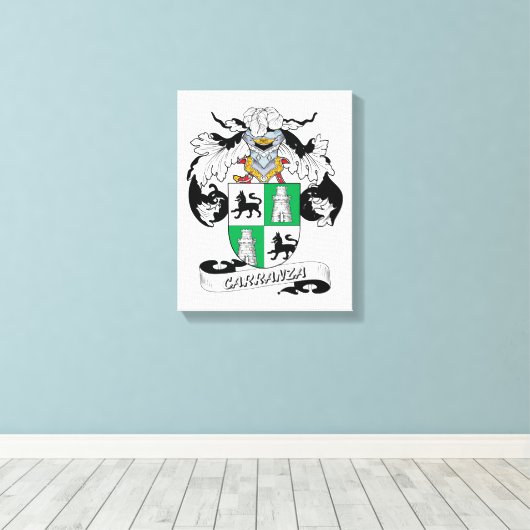 Carranza Family Crest Canvas Afdruk (Insitu (Houten vloer))