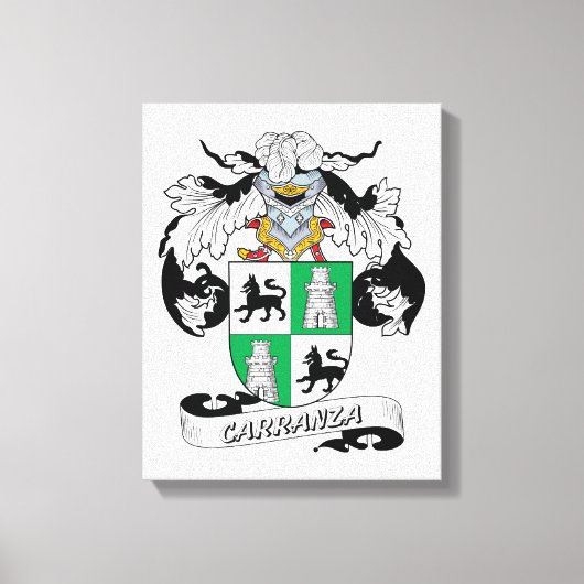 Carranza Family Crest Canvas Afdruk (Voorkant)