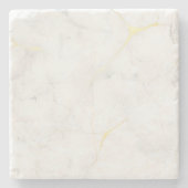 Carrara Gold Marble Abstract - Luxe aderen Stenen Onderzetter (Voorkant)