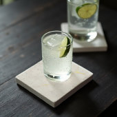 Carrara Gold Marble Abstract - Luxe aderen Stenen Onderzetter